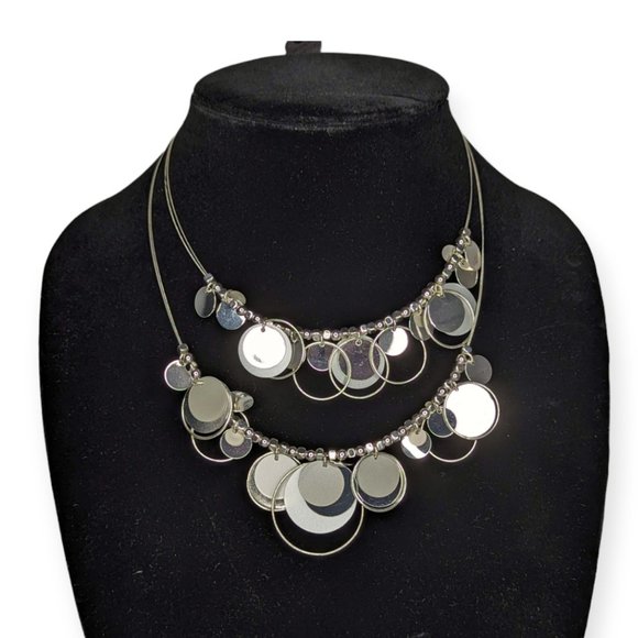 Style & Co. Jewelry - Style & Co Silver Plate Multi Strand Necklace w/Claw Closure NWT